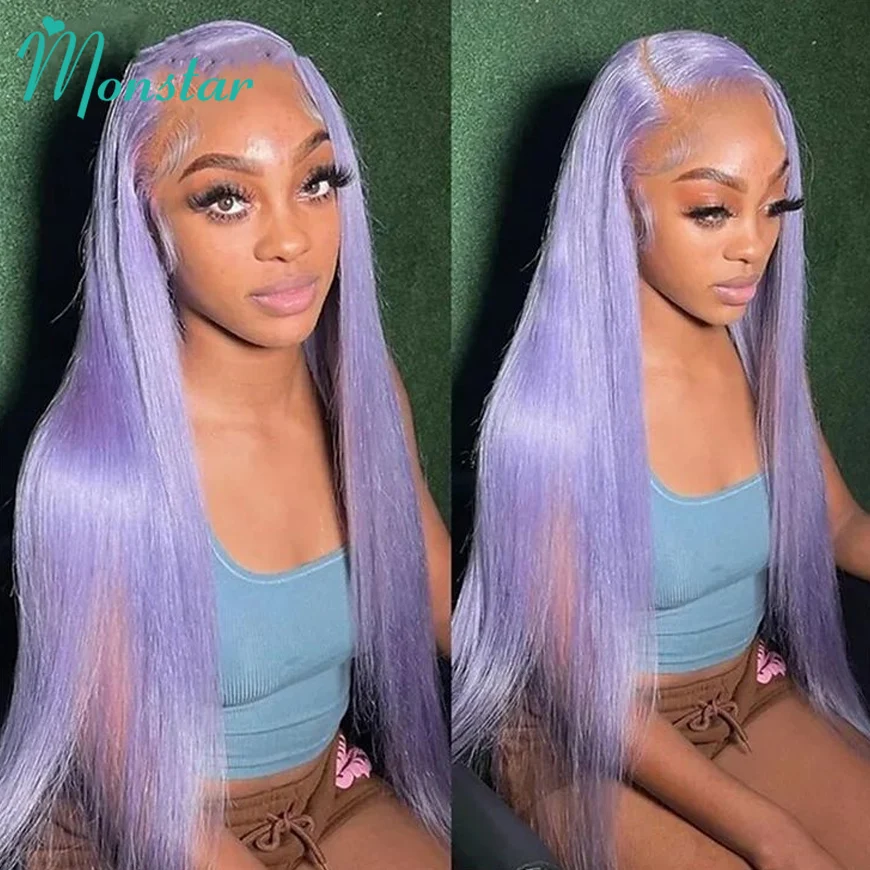 HD Light Purple Bone Straight Human Hair Wig 613 Frontal Wig 13x6 Hd Lace Vietnamienne Raw Hair Blonde Lace Front Wig Human Hair