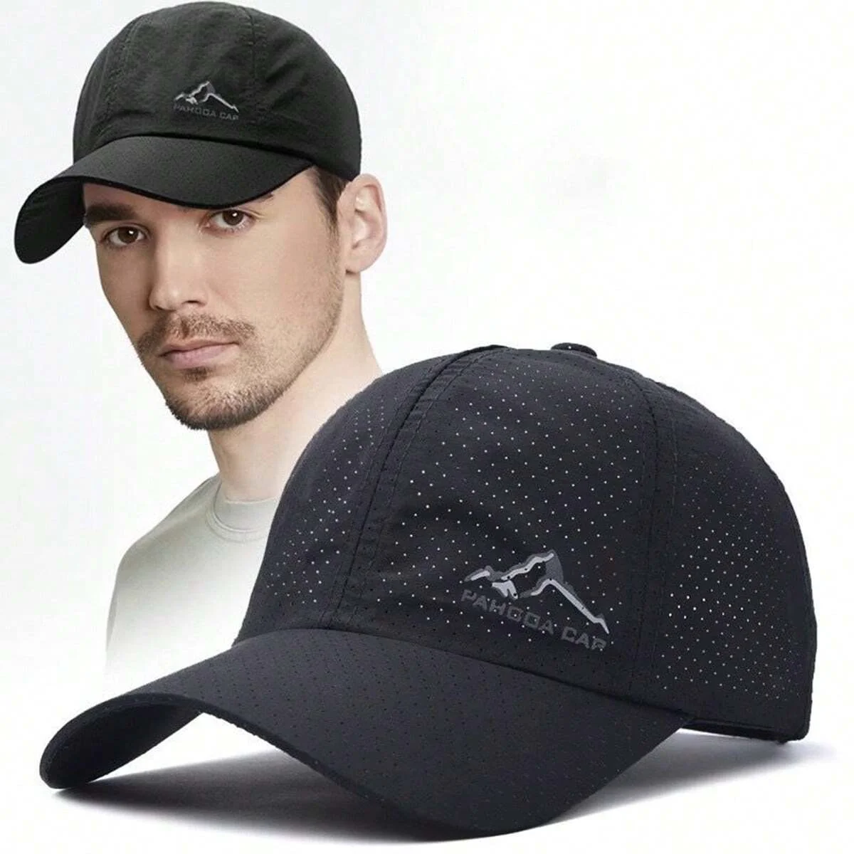 

Quick-Dry Baseball Caps with Snow Mountain Logo Unisex Sports Hats for Outdoor Activities Leisure Fashion Caps