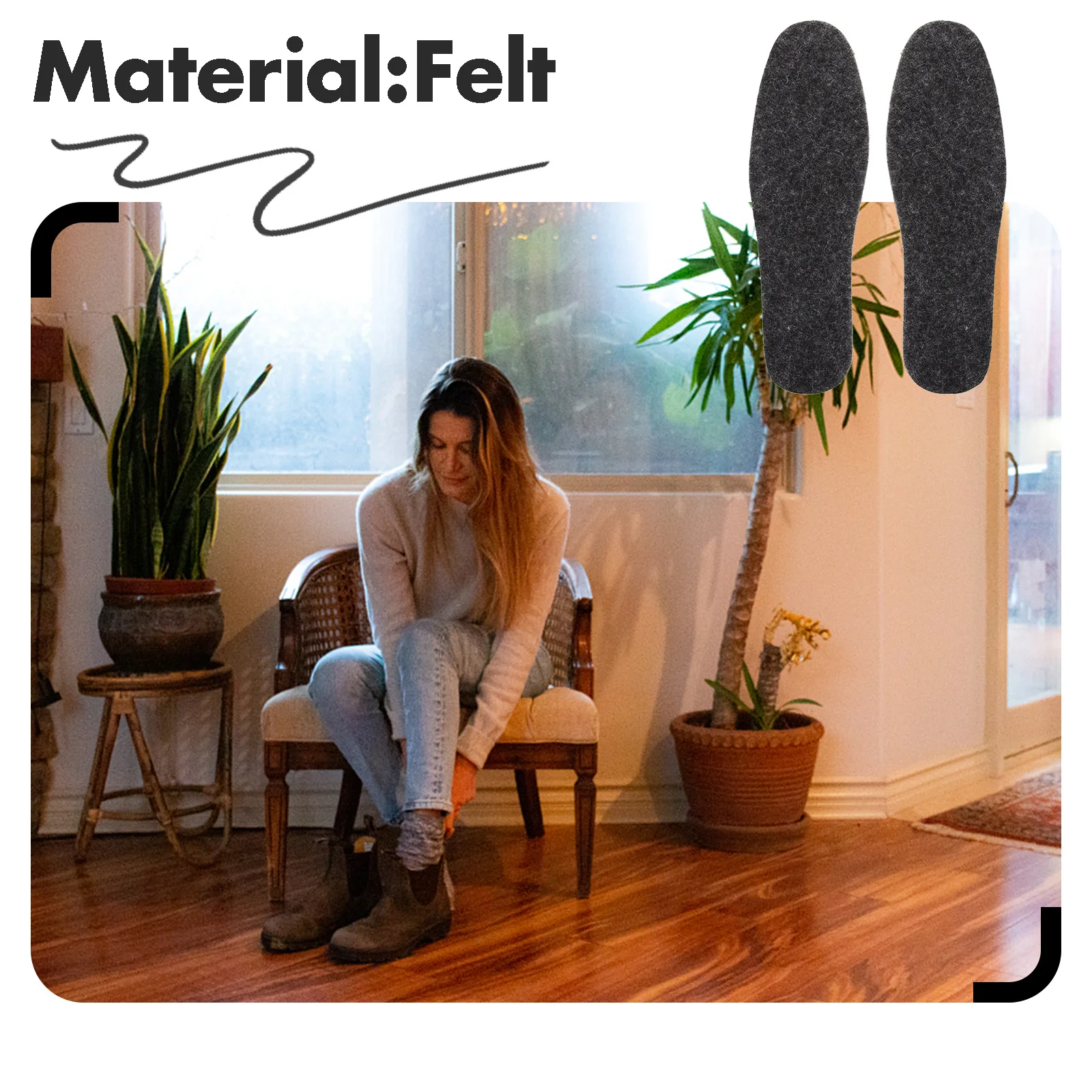 5 쌍 겨울 부츠 깔창 신발 용 펠트 열 인서트 여성 남성 따뜻하고 편안한 밑창 패드 충격 흡수 발 쿠션