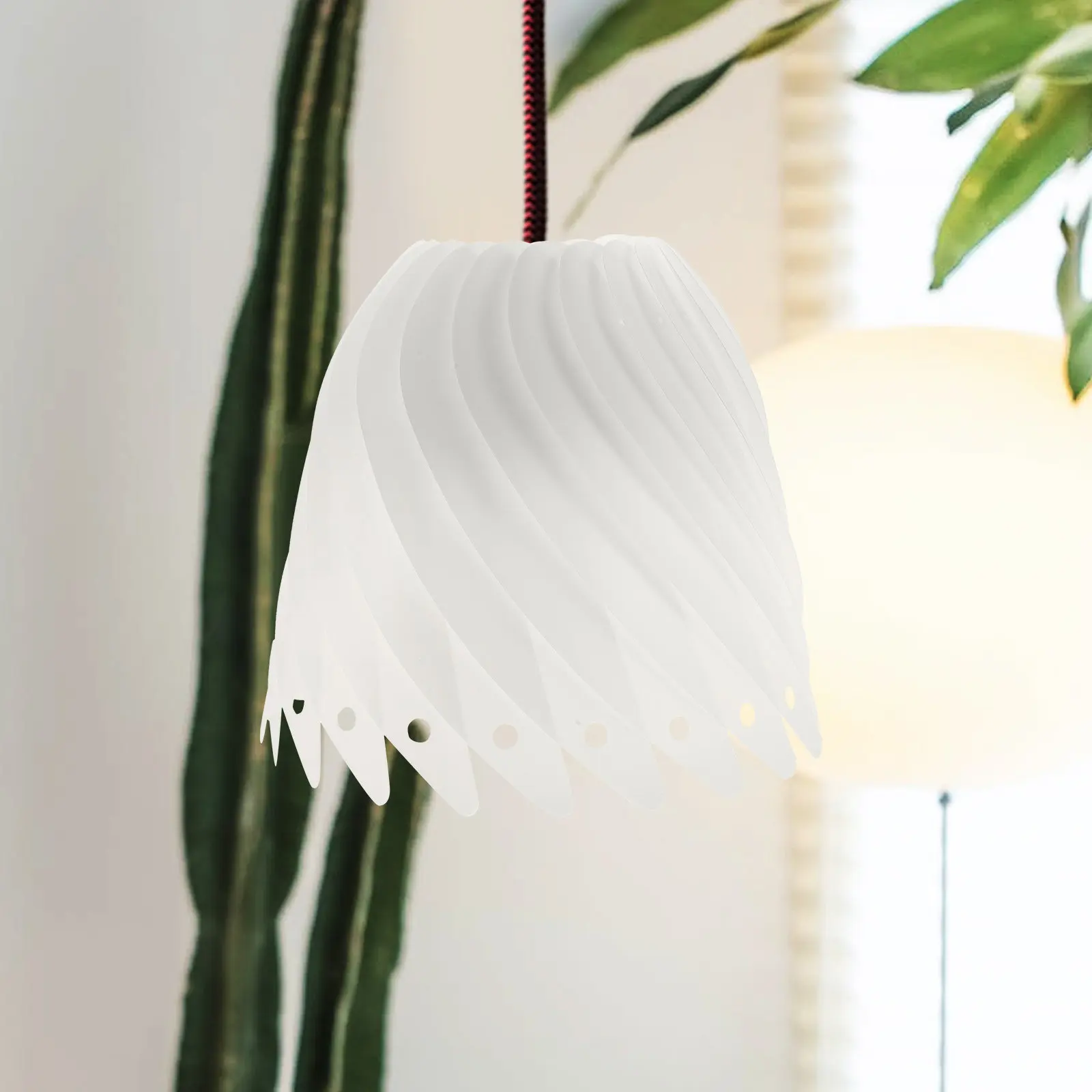 Plastic Lampshade Eye Protection Warm Ambient Light Cover for Pendant Ceiling Lamp Simple Stable Design