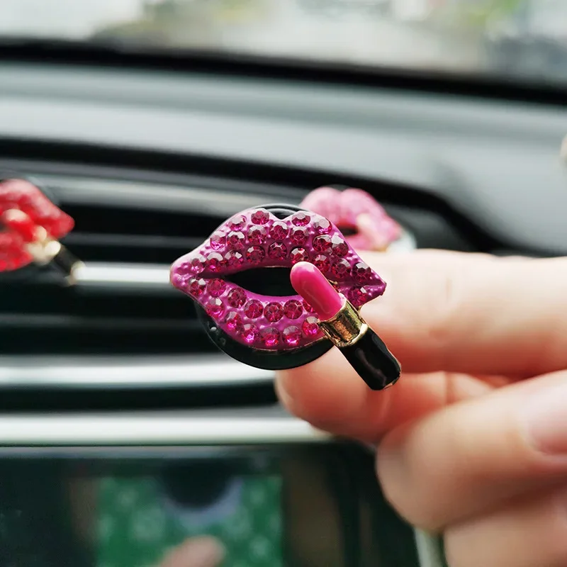 

Автомобильный воздухозаборник, зажим для ароматерапии, алмазные красные зажимы для губ, зажимы для духов, зажимы для аромата, зажим для освежителя воздуха, авто аксессуары для интерьера