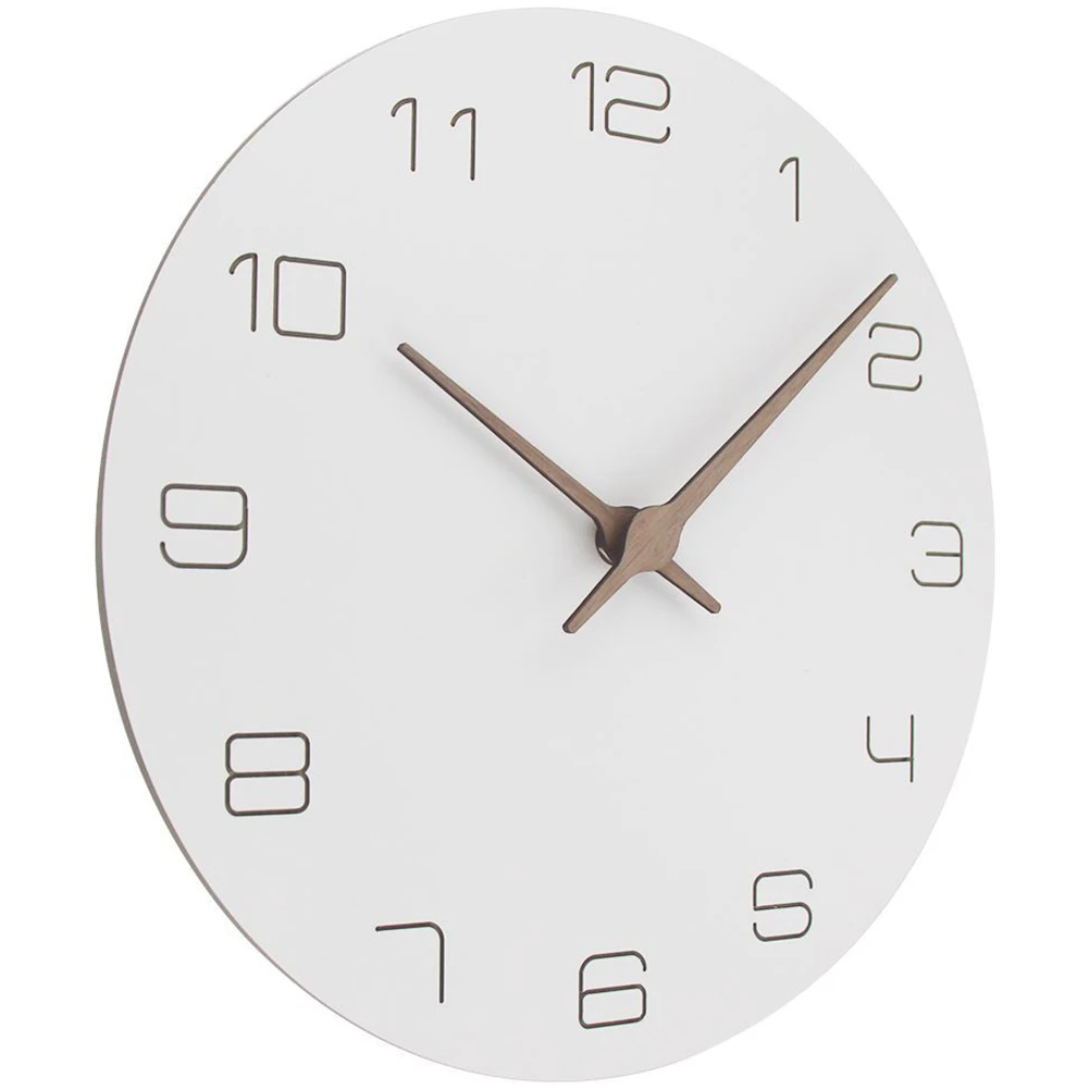 

Creative Wall Clock Mute Decorative Hanging Clock for Living Room Bedroom Office Artistic White Design Decor