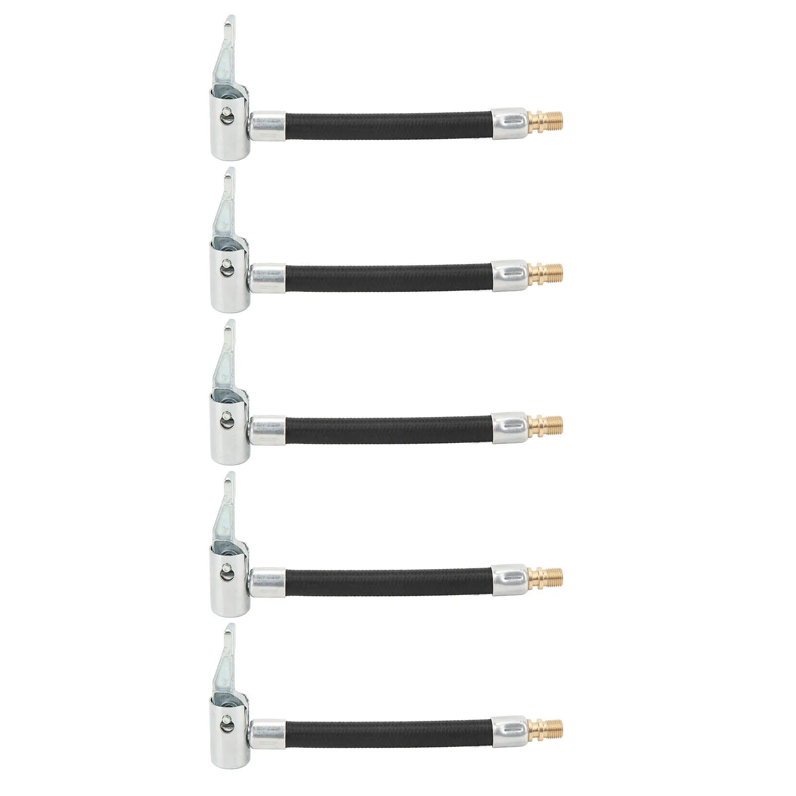 

5pcs 10cm Tire Inflator Hose Fast Inflation Leak Free Air Pump Hose Adapter for Car Bike Motorcycle