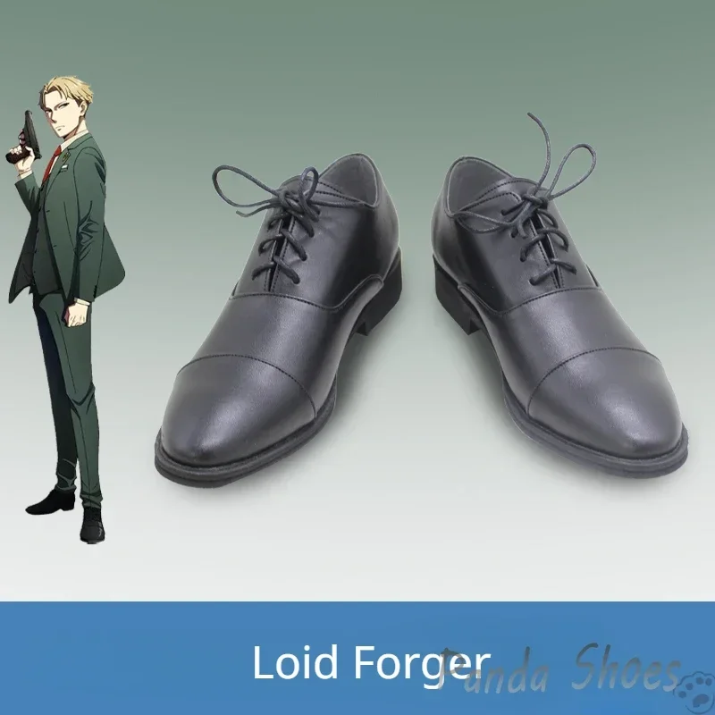 Spy Family Loid Forger Cosplay Shoes Comic Anime Cos Black Boots Loid Forger Cosplay Costume Prop Shoes for Con Halloween Party