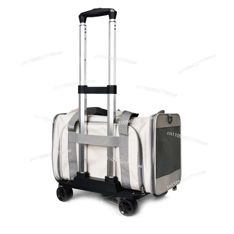 Out Portable Cat Expansion Bag Large Capacity Pet Trolley Case Dog Portable Messenger Shoulder Bag