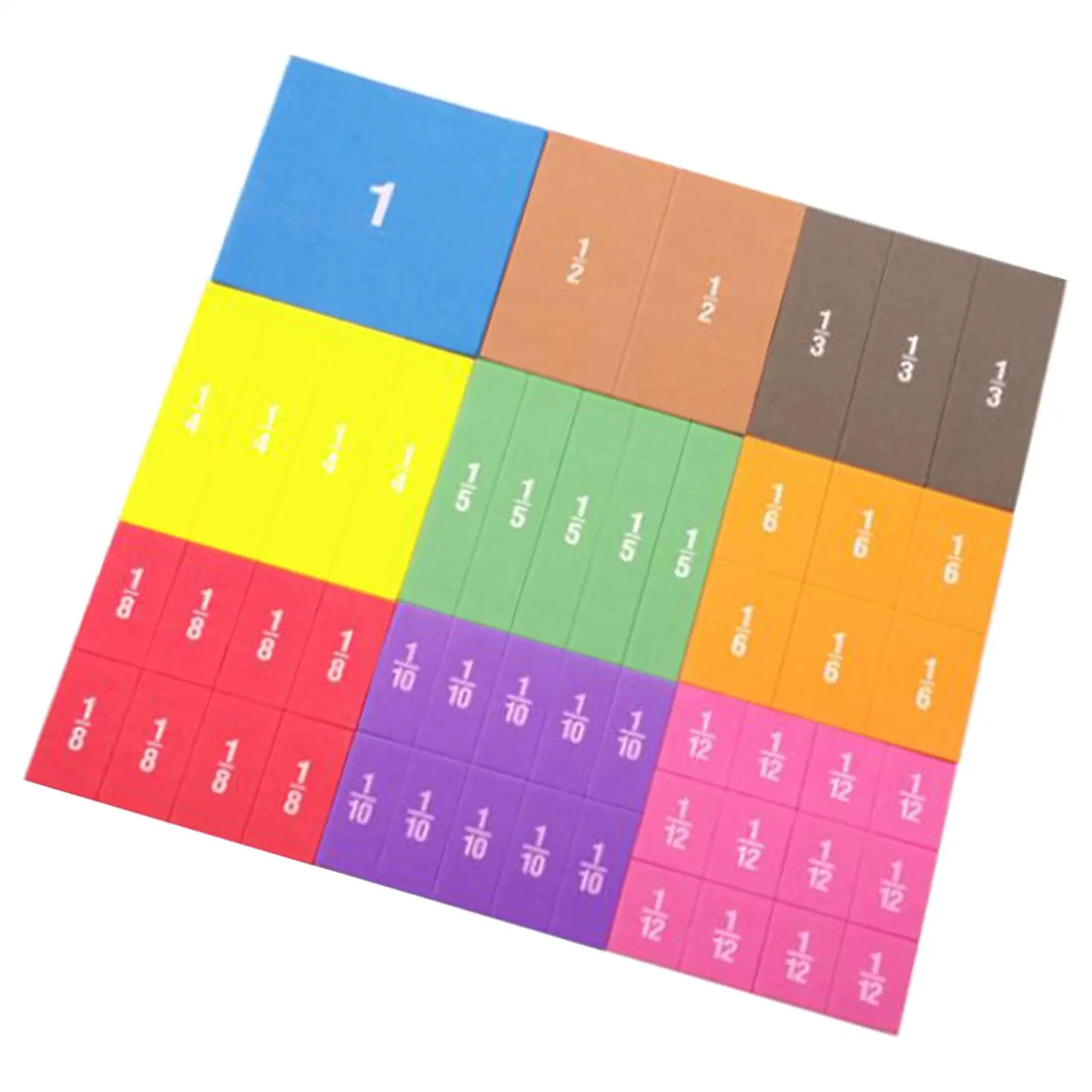 51x Colorful Fraction Cubes Montessori Toys Math Materials Classroom Activities Teaching Props Learn Fraction Equivalence