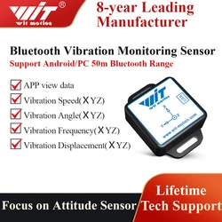 WitMotion WTVB01-BT50 Bluetooth 50m Capteur de vibration multiconnecté, 3 axes Déplacement + Vitesse + Amplitude + Angle