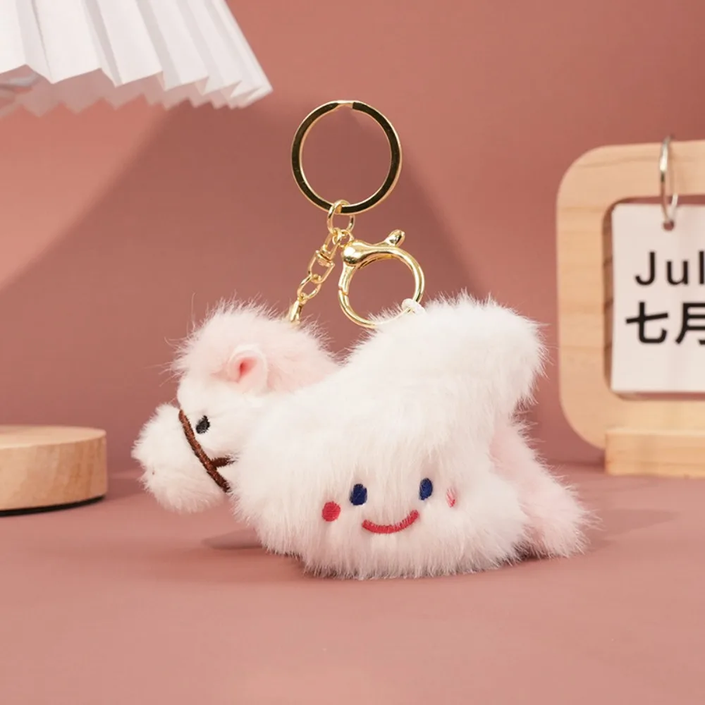 

Mini Horse Keychain Creative Magnetic Stuffed Animal Fridge Magnet Kawaii Cute Zodiac Pony Refrigerator Magnet Car Decoration