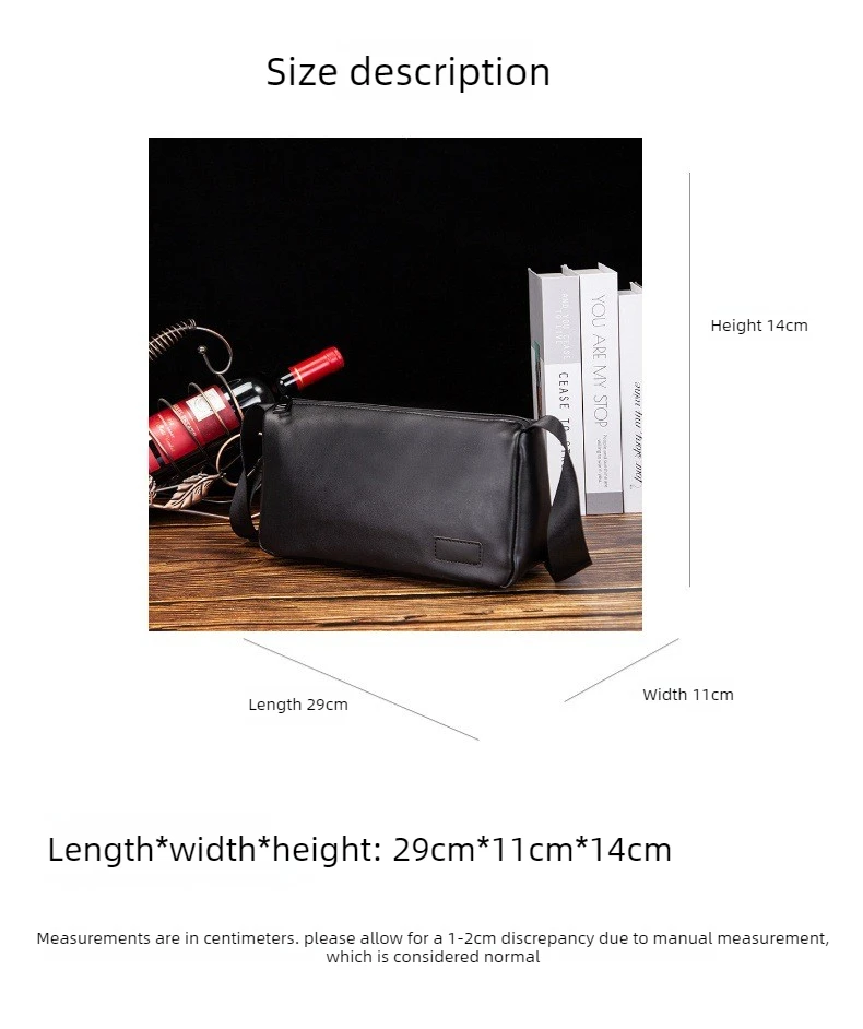 New Business-style Men's Crossbody Bag, Fashionable and Casual Single-shoulder Bag, Retro and Simple Mobile Phone Backpack