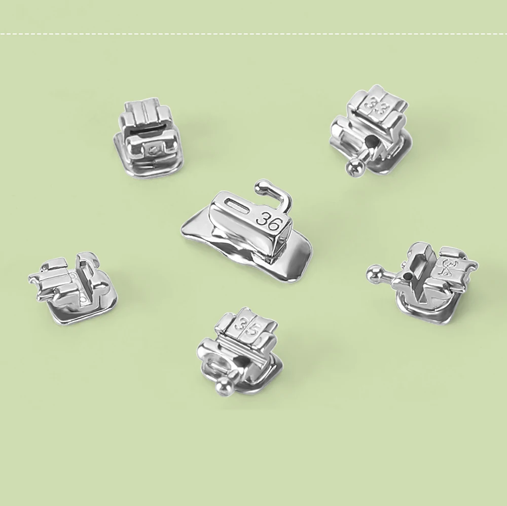 10 Packungen Azdent Metall-Kieferorthopädie-Selbstligierende Brackets mit Bukkalröhrchen Mini Roth/MBT 0,022 Haken 345 Ortho-Materialien – Detail 13