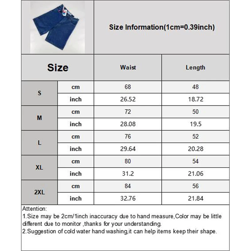 Y2k Retro Jean Shorts Womens Cartoon Embroidery Knee Length Baggy Jeans Wide Leg Denim Short Pants Mens Shorts Jorts