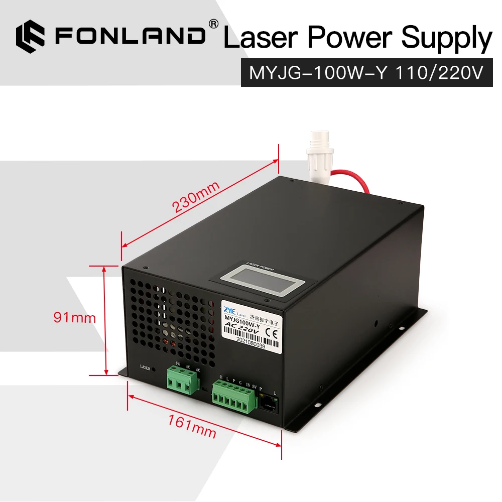 FONLAND MYJG 100W CO2 Laser Power Supply Replacement for Reci EFR Yongli CDWJ CO2 Laser Engraving Cutting Machine Category