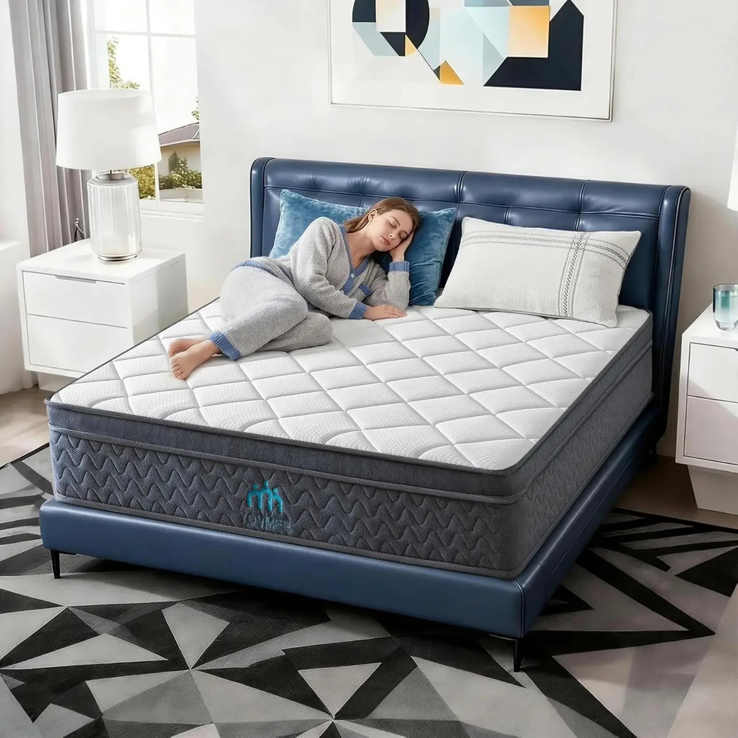 

Матрас Twin Size 10 дюймов, матрас Twin в коробке для комфортного сна, гибридный матрас с гелевой пеной и независимыми пружинами Pocket Spring