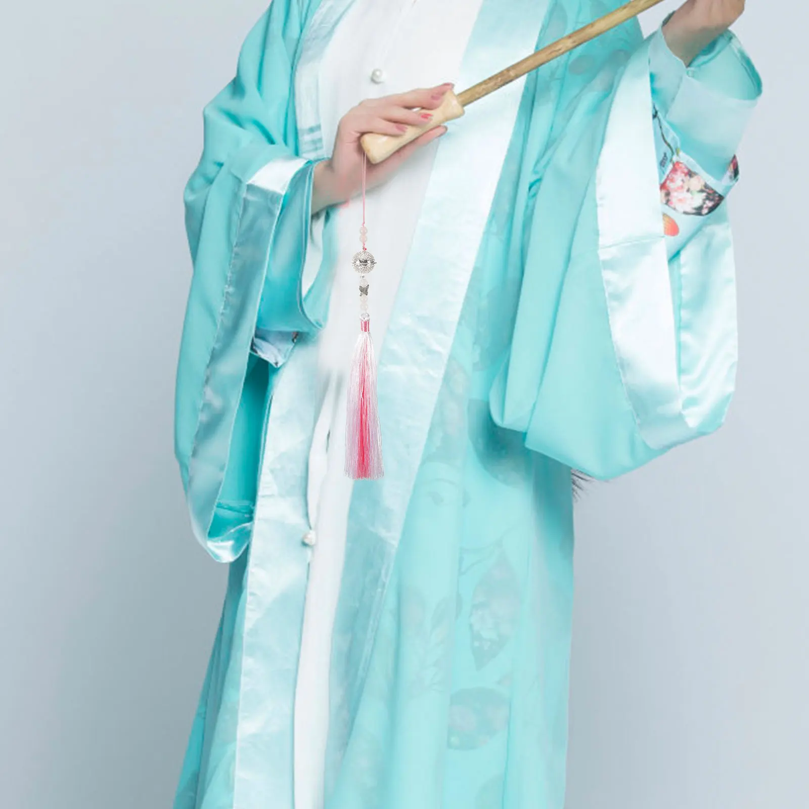 

2Pcs Classic Ancient Tassel Waist Ornaments Chinese Bell Pendant Costume Charms Retro Hanging Decoration