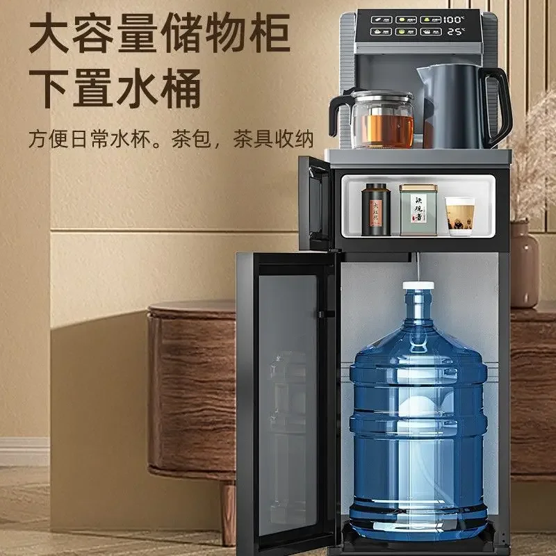 موزع مياه ذكي منزلي دلو سفلي تبريد حراري متعدد الوظائف ماكينة شريط شاي للمياه المعبأة في زجاجات أوتوماتيكية عمودية