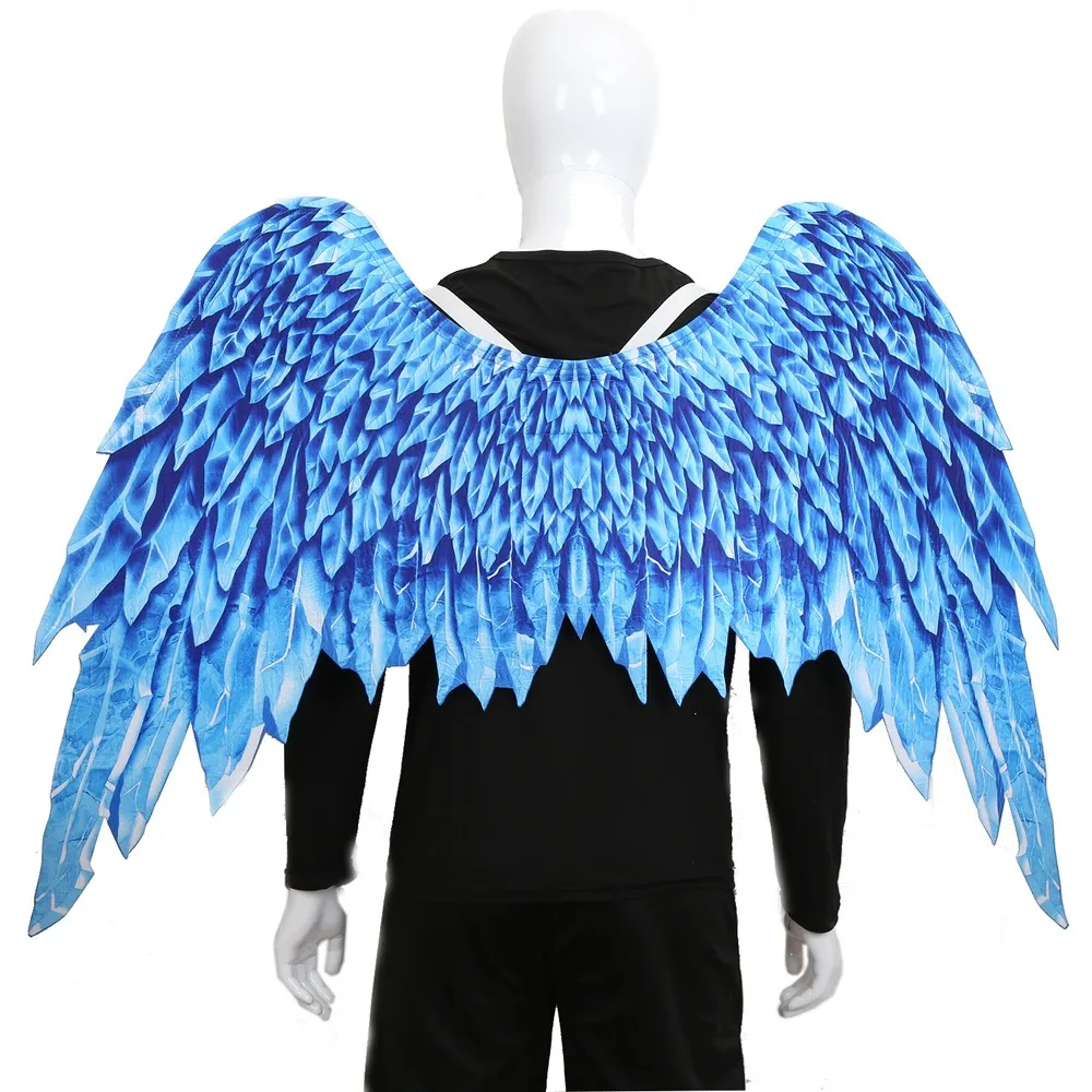 Foldable Non-woven Printed Ice Crystal Archangel Wings