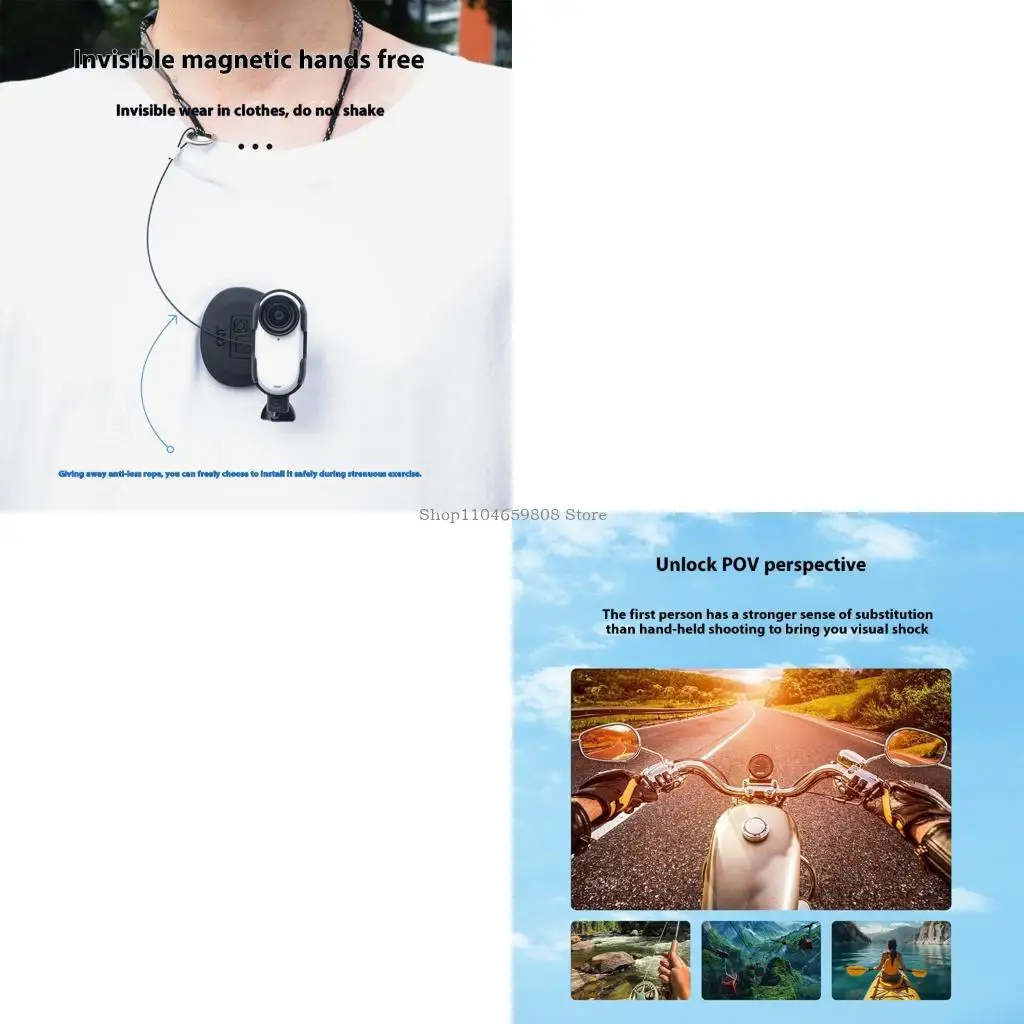 Support caméra magnétique 8 aimants aimants support anti-étage pour l'action 5pro