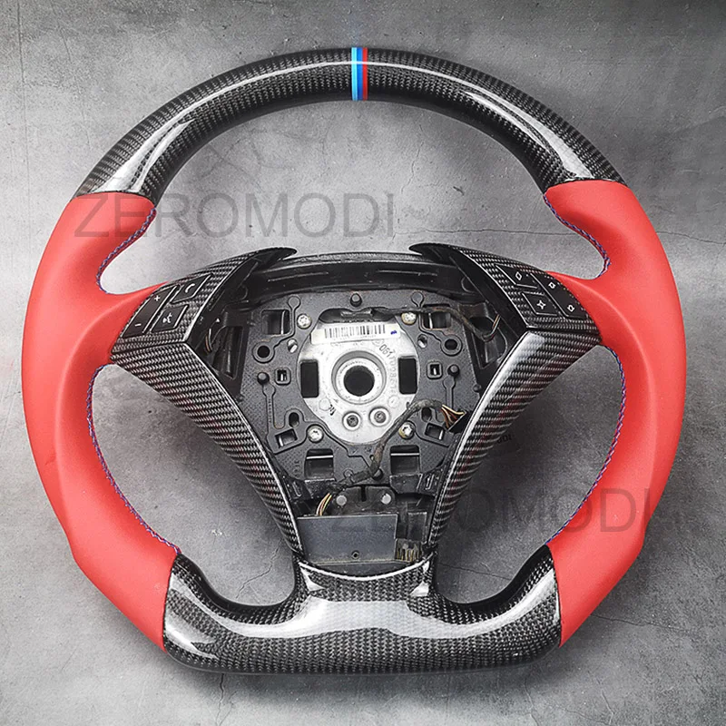 

Carbon Fiber Steering Wheel For BMW E60 M5 04-10 07 06 Leather Car Steering Wheel Accessories