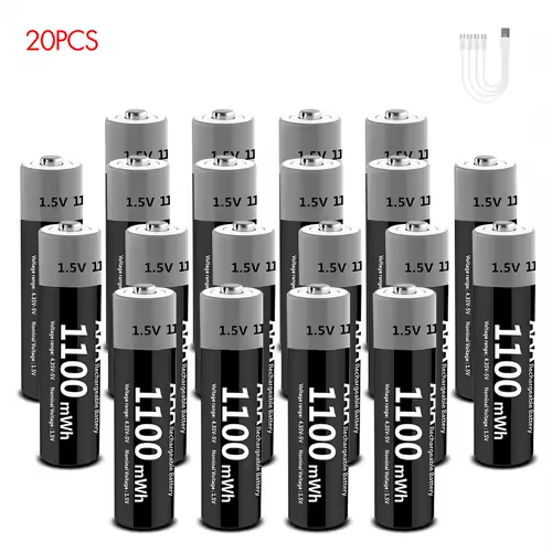 Kuugro Li-ion AAA and AA Rechargeable Batteries USB Lithium-ion 3400mWh 1.5V AA Rechargeable Batteries+1100mWh 1.5V AAA Battery - Image 14