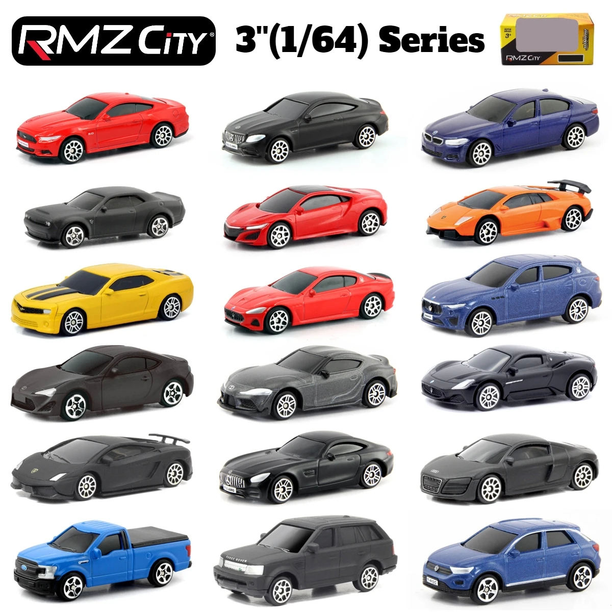 1/64 RMZ CiTY ダイキャストおもちゃの車モデルミニチュア 3 インチ 