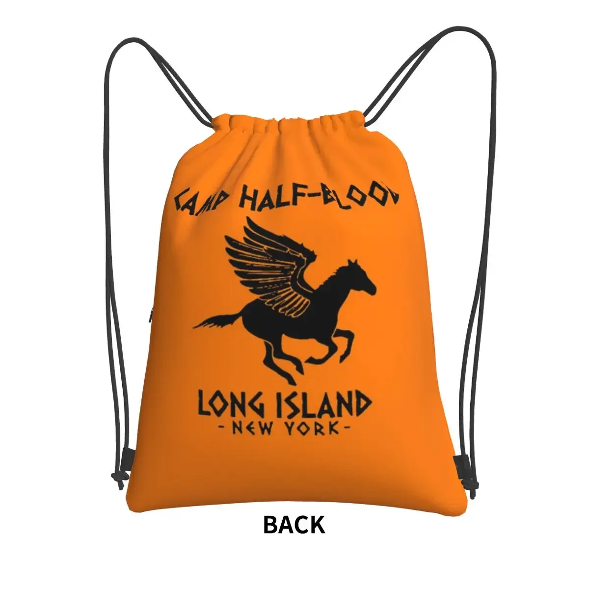 Camp Half-Blood Logo Portable Backpacks Drawstring Bag Fashion Drawstring Bundle Pocket Shoes Bags For School Students