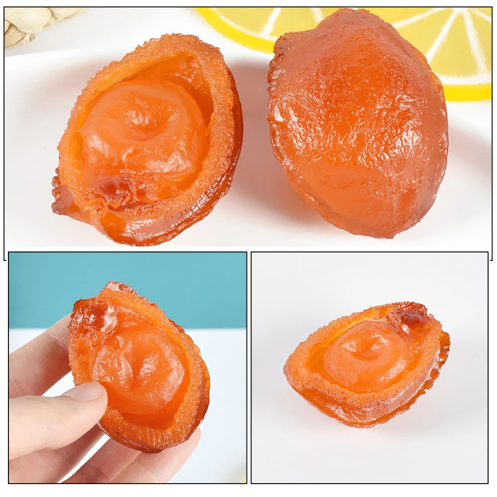 4 ชิ้นจําลอง Abalone Props อาหารทะเล Photo ปลอมห้องครัวจําลองร้านอาหารรุ่น