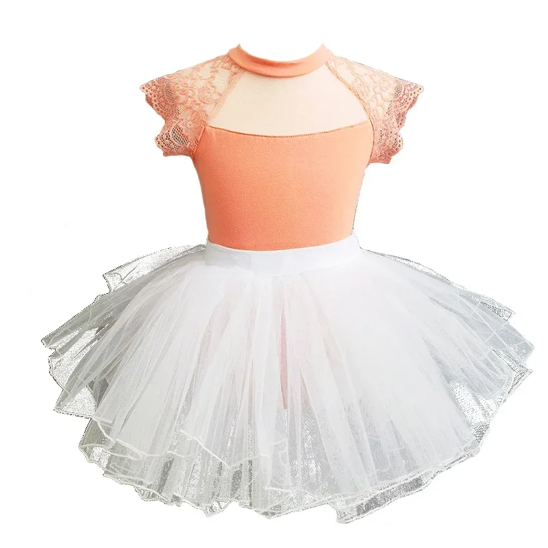 Lace Ballet Dance Dress Children Girls Gymnastics Ballet Leotard Dancewear Children Ballet Tutu Skirts Swan Lake Dance Costume