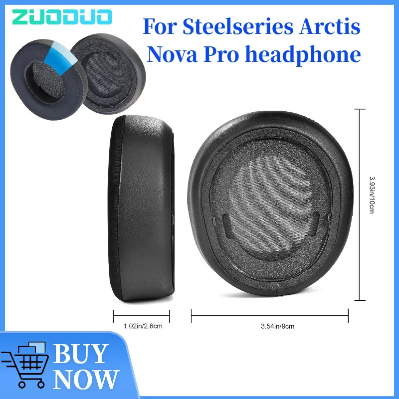 

ZUODUO Replacement Cooling Gel Ear Pads For Steelseries Arctis Nova Pro Gaming Headphones