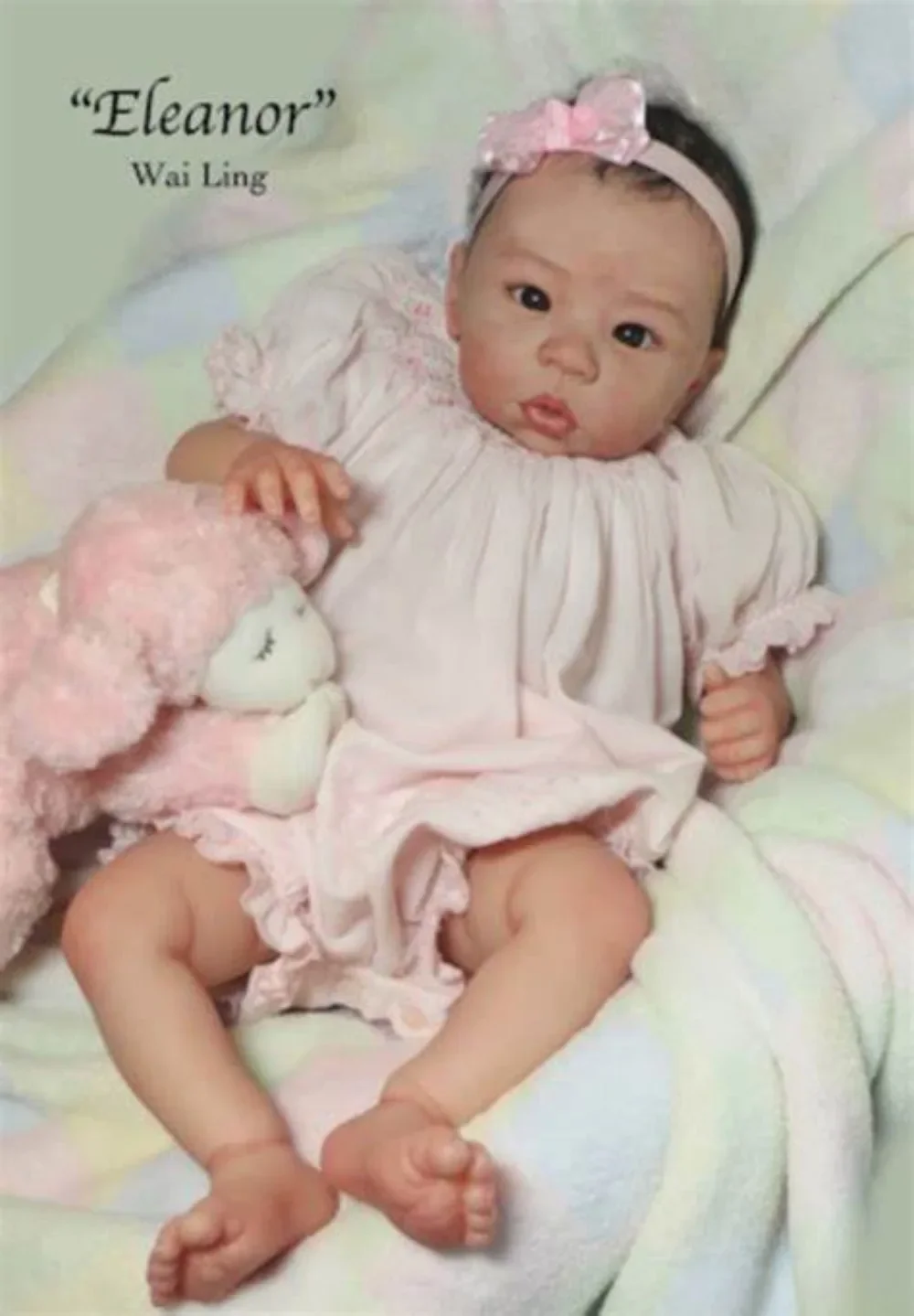 

20inch Reborn Doll Kit Eleanor Anne Unfinished Unpainted DIY Blank Doll Parts with Body and Eyes muñeca kit reborn Drop Shopping