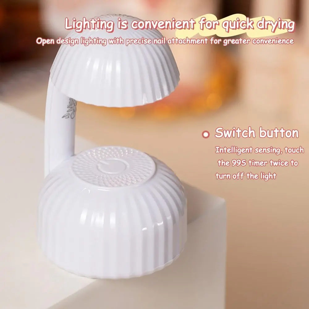 

Новая мини-лампа для ногтей с 6 светодиодами UV/LED, в форме гриба, с зарядкой Type-C, портативная сушилка для маникюра, инструменты для нейл-арта