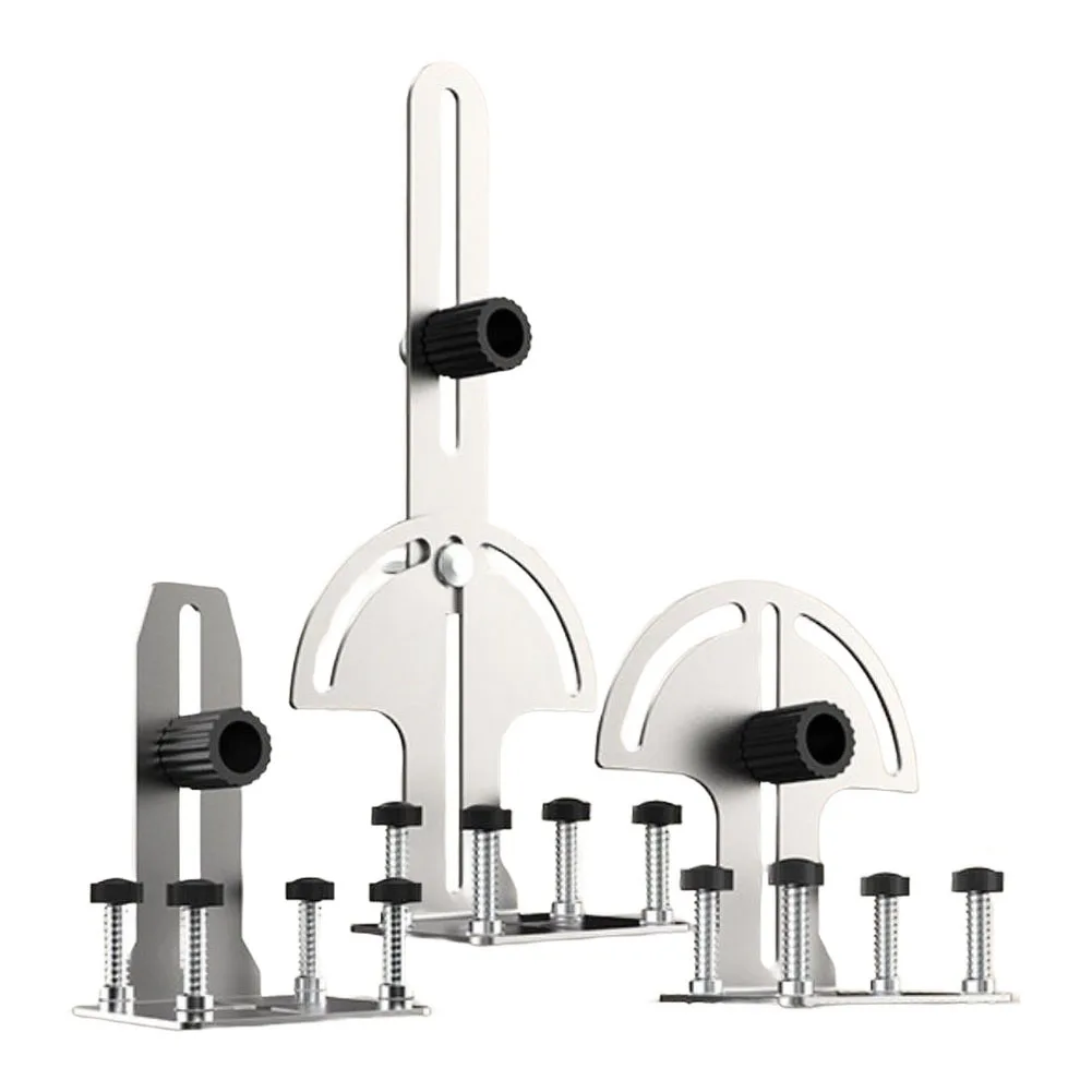 1Pcs Adjustable Level Bracket Stainless Steel L-Bracket 360° Pivoting Mount Support Level Wall Bracket Leveling Tools