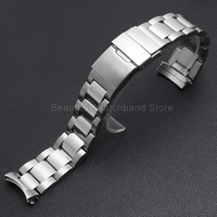 For Longines Conquest L3.742 Curved Interface Folding Buckle Smooth Polished Edges Daily-wear Durable Stainless Steel Watchstrap