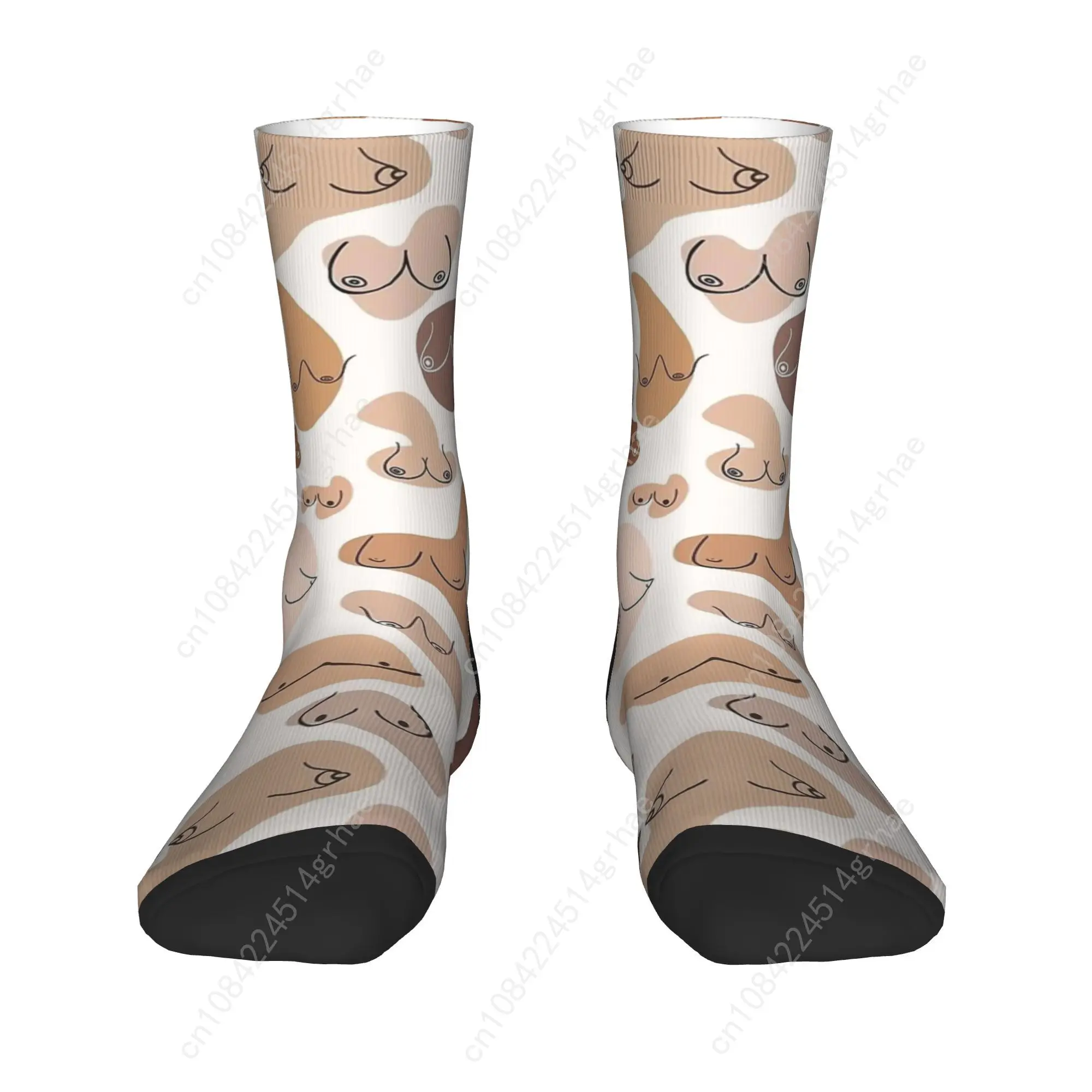 Boob Art Boho Woman Art Stockings Couple  Socks Comfortable Gothic Socks Winter Skateboard Anti Bacterial Custom Socks Gift