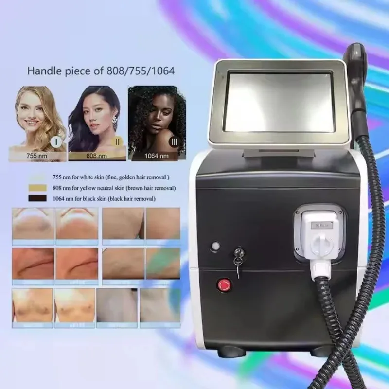 

Newest 808 Diode Laser Hair Removal Machine 3 Waves Laser Beauty Equipment Permanent Hair Removal Laser Hair Removal