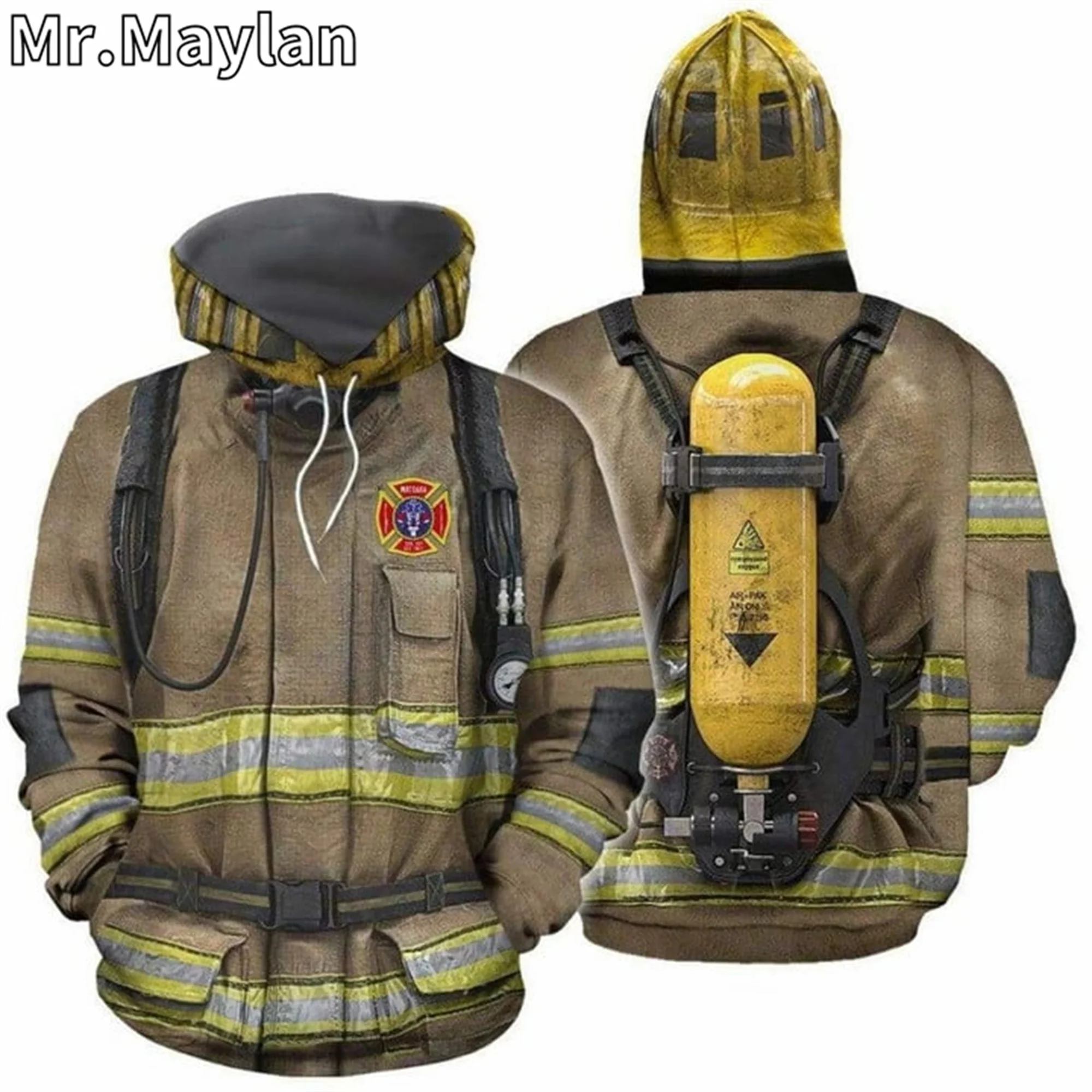 

Hipster Cosplay Firefighter 3D Firefighting Jacket Men/women Fashion Pullovers Hoodies Boys Streetwear Clothes Big Size 5XL 6XL