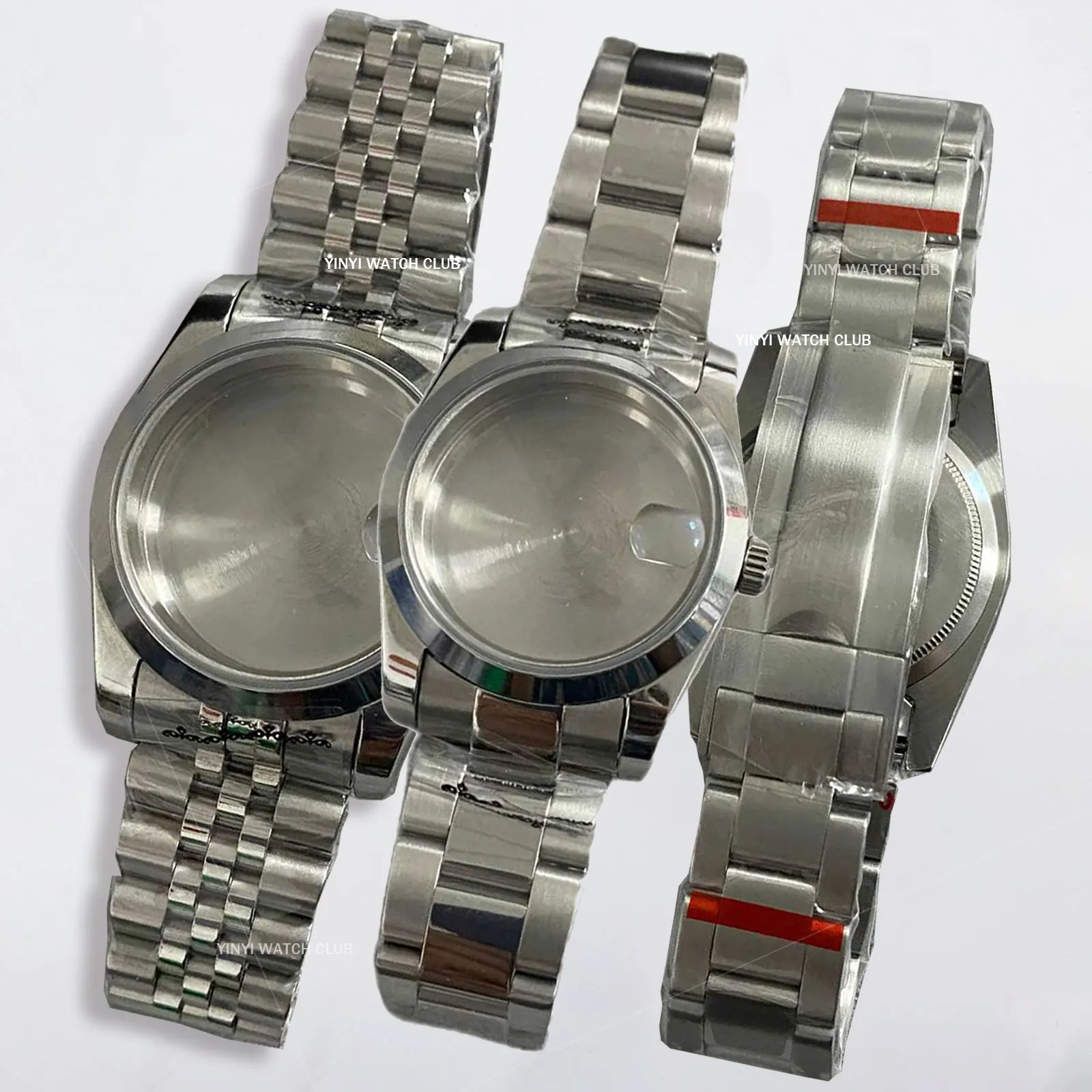 

36mm Watch Case with 36mm Oyster Style Constant Motion Case with Sapphire Glass Stainless Steel Case Fit NH35 NH36 4R36