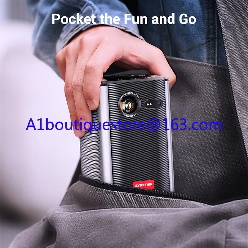 P70 Mini DLP Android Smart Nirkabel 3D Portabel Luar Ruangan 4k Mini Pocket Home Theater Proyektor