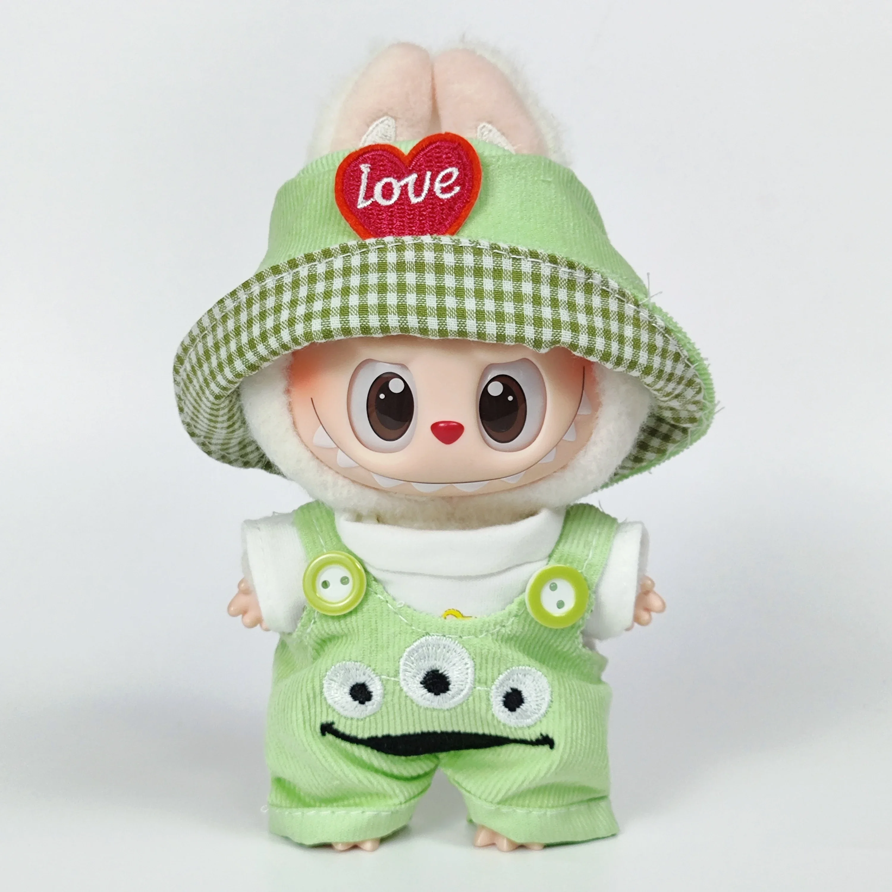 เสื้อผ้าสําหรับเสื้อผ้าตุ๊กตา Labubu และอุปกรณ์เสริม V2 V1 ชุดตุ๊กตาผ้ากํามะหยี่ ชุดเอี๊ยม กางเกง หมวก ของเล่นเด็ก ของขวัญเด็กผู้หญิง