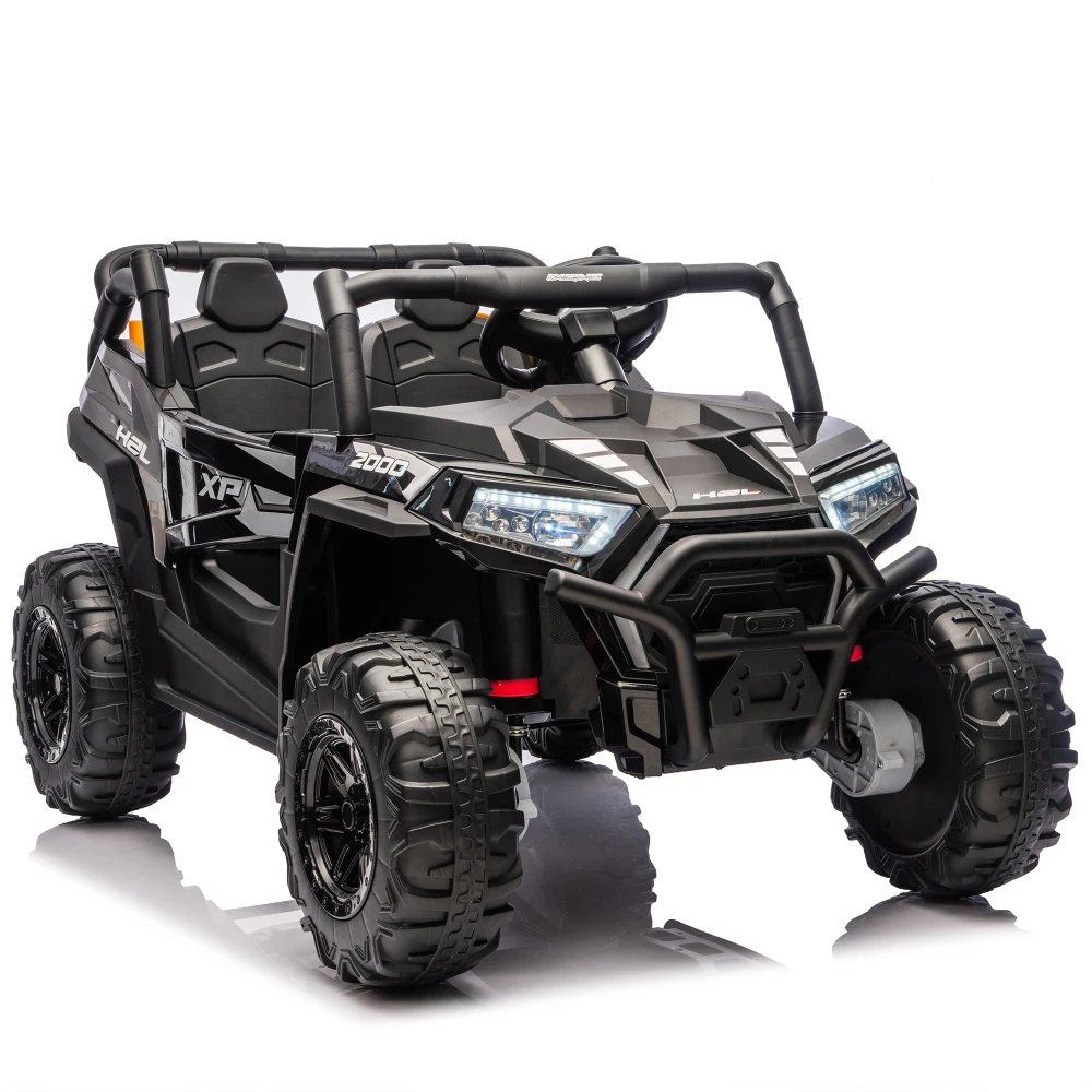 24V 4WD Dziecięcy pojazd UTV z napędem na cztery koła, zawieszeniem na wszystkich czterech kołach, wyświetlaczem mocy, przestrzenią do przechowywania, łopatą, Bluetooth, zabawka do jazdy dla dzieci w wieku 3+