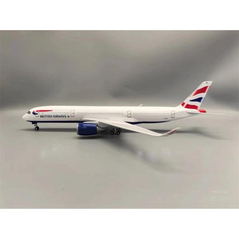 1/130 Scale 43CM Airplane A350 Dreamliner Aircraft BRITISH AIRWAYS Airlines Model Light Wheel Diecast Resin Plane Collection