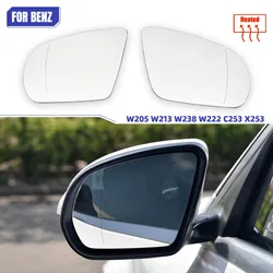 Replacement Heated Blind Spot Warning Rear Mirror Glass For Mercedes-Benz C E S GLC Class W205 W222 W217 W213 W238 GLC 2013-2021