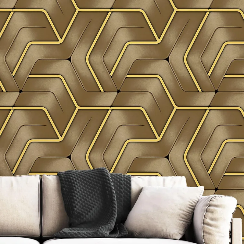 Simple 3D Abstract Geometric Wallpaper for Billiard Room Internet Cafe KTV Personalized Store Restaurant High Quality Cross