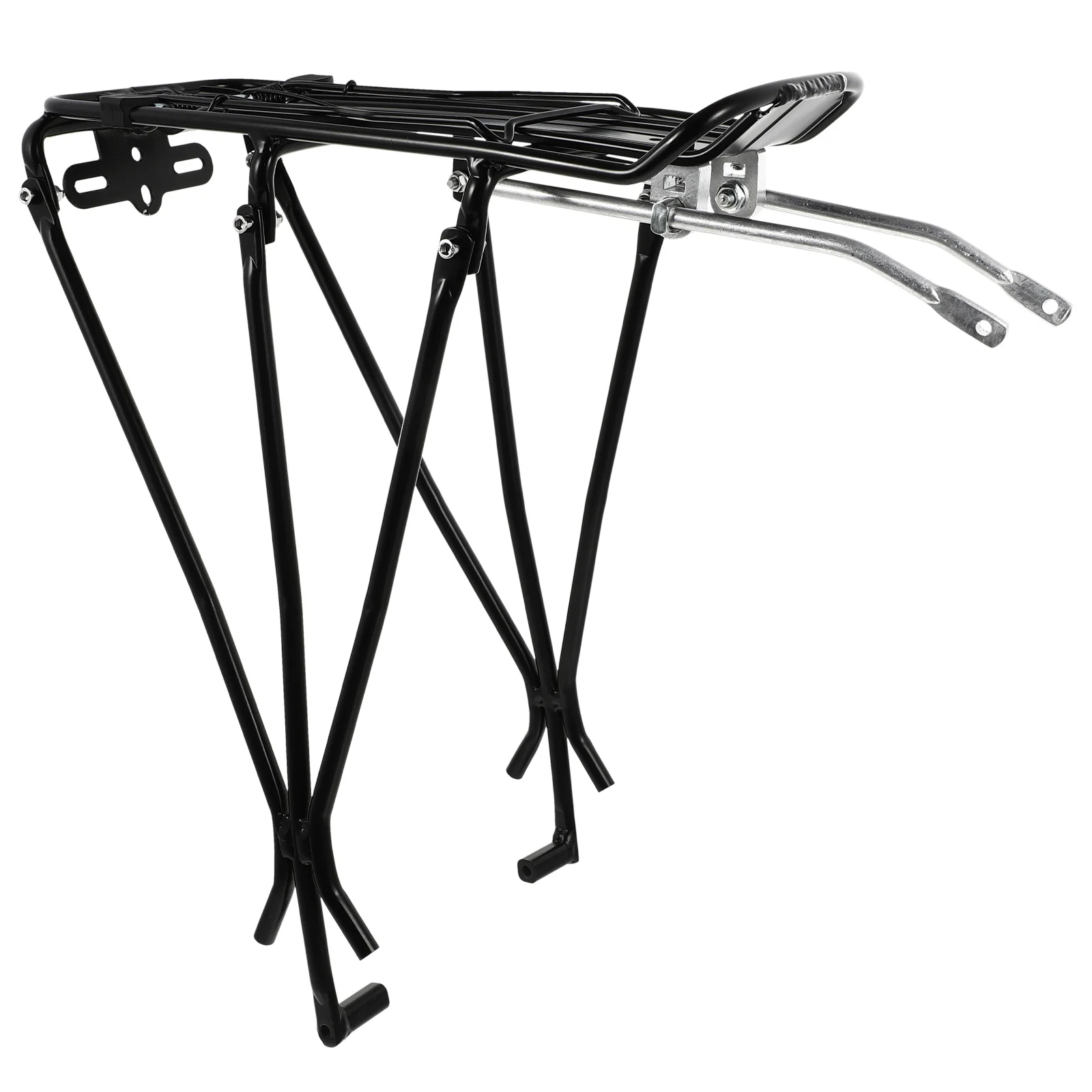 1Pcs Fahrrad Gepäckträger Schwarz Legierung Hinten Sitz Rack Flexible Träger für Mountain Road Disc Bremse Fahrräder Fracht Lagerung halter