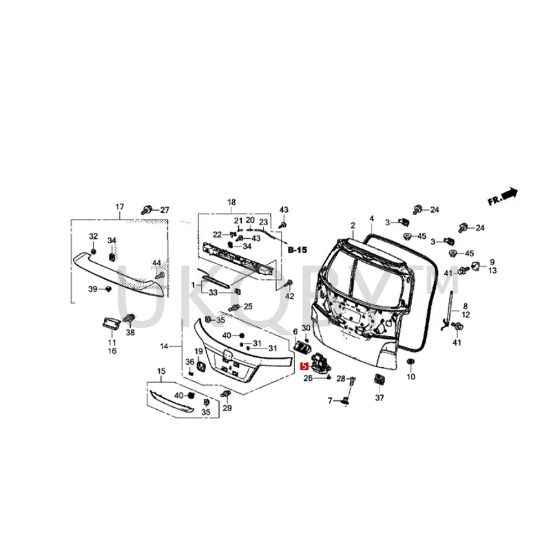 74800TF0J02 Suitable for Ho nd a Jade Odyssey CR-V Lift door lock Door latch cable assembly Rear cover locking machine