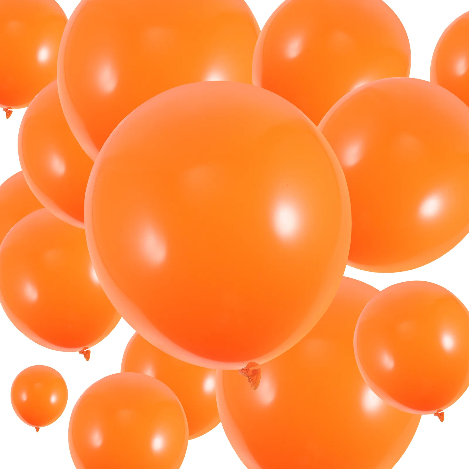 

100Pcs Orange Party Latex Balloons Thick Bright Colors Decorations Photo Props Birthday Festival Party Supplies Halloween Favors