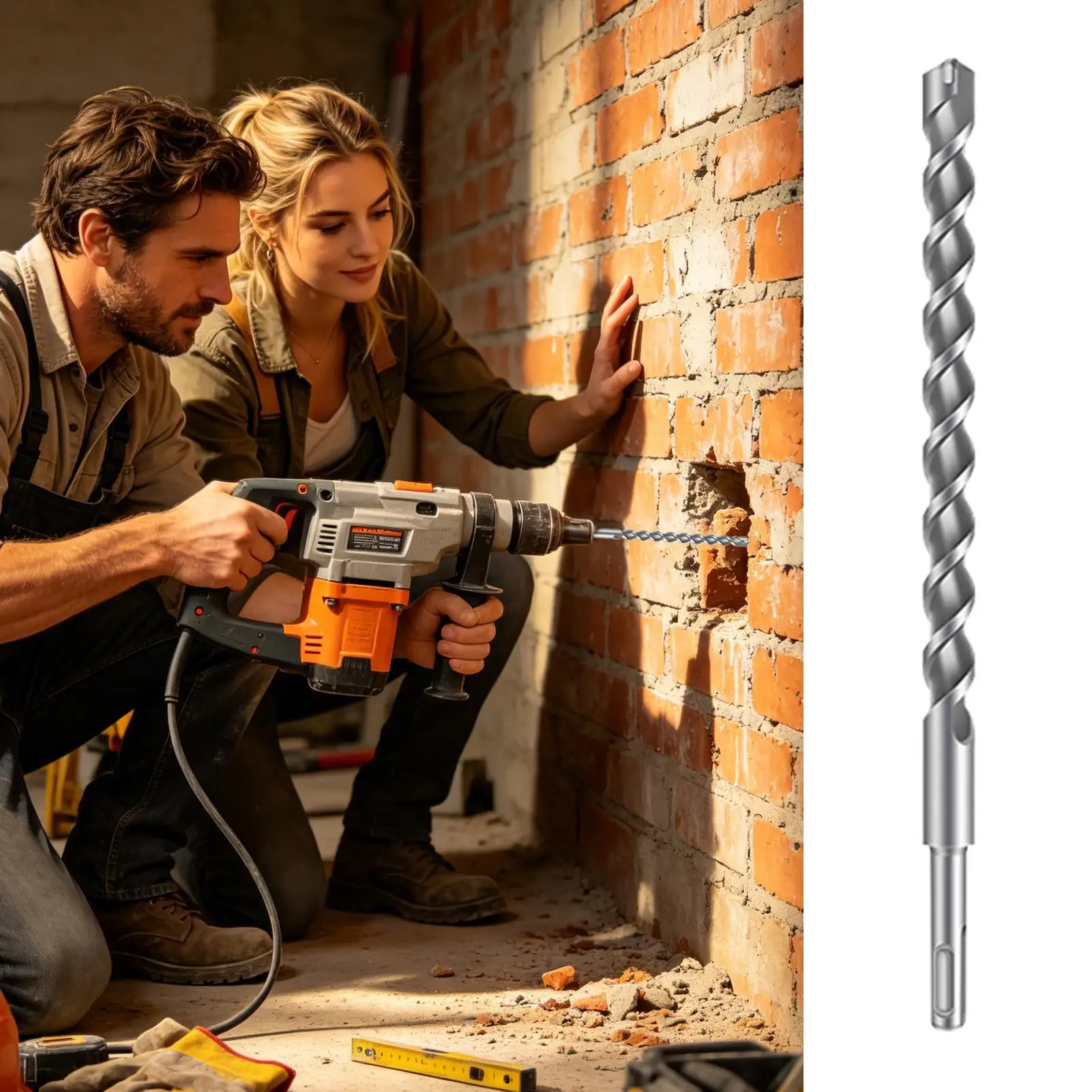 Hammer Drill Bits For Concrete Carbide Multifunctional Shock Resistant Construction Drill Bits For Brick Stone Ceramic Pots