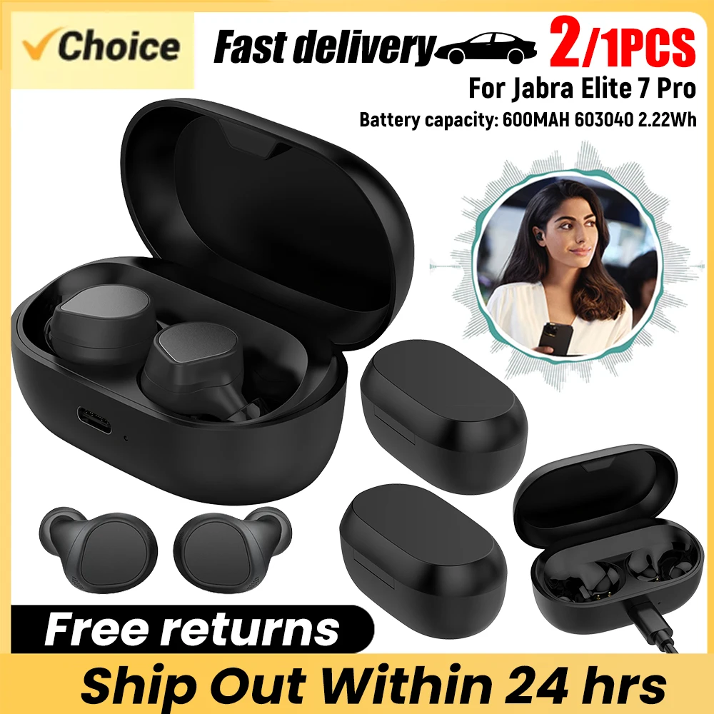 Lite and Compact Charging Case for Jabra Elite 7 Pro Wireless Headphones with Fast Type-C Charging and Long Battery Life