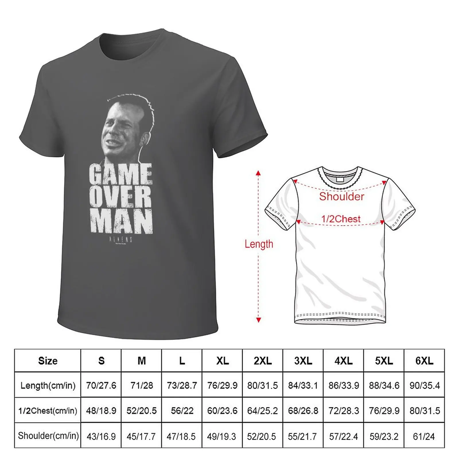 Bill Paxton Game Over Man T-Shirt blacks blanks customs tops mens champion t shirts