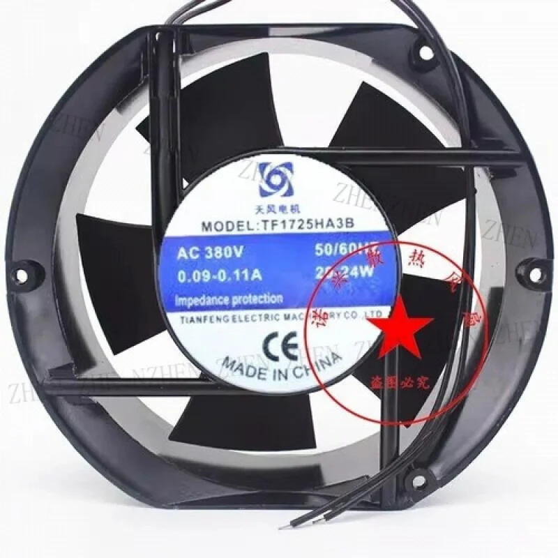 Y  1 Pc. TF1725HA3B AC380V 50/60HZ 0.09-0.11A 20-24W Cooling Fan