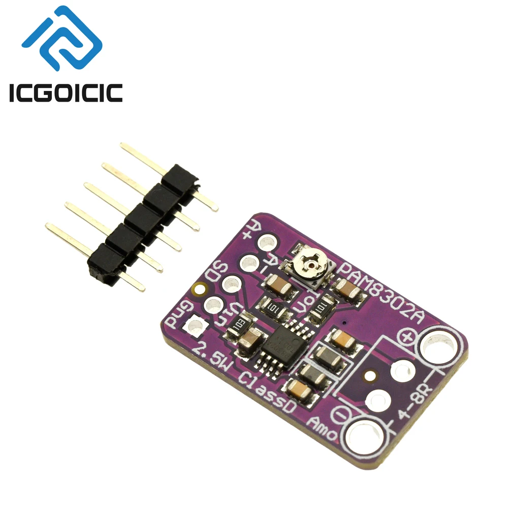 1-50PCS PAM8302A 2.5W Class D Audio Amplifier Module 3.7V Single Channel for Speaker Headphone